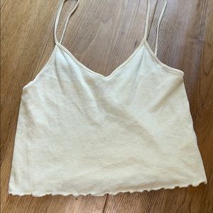 urban outfitters yellow cropped tank